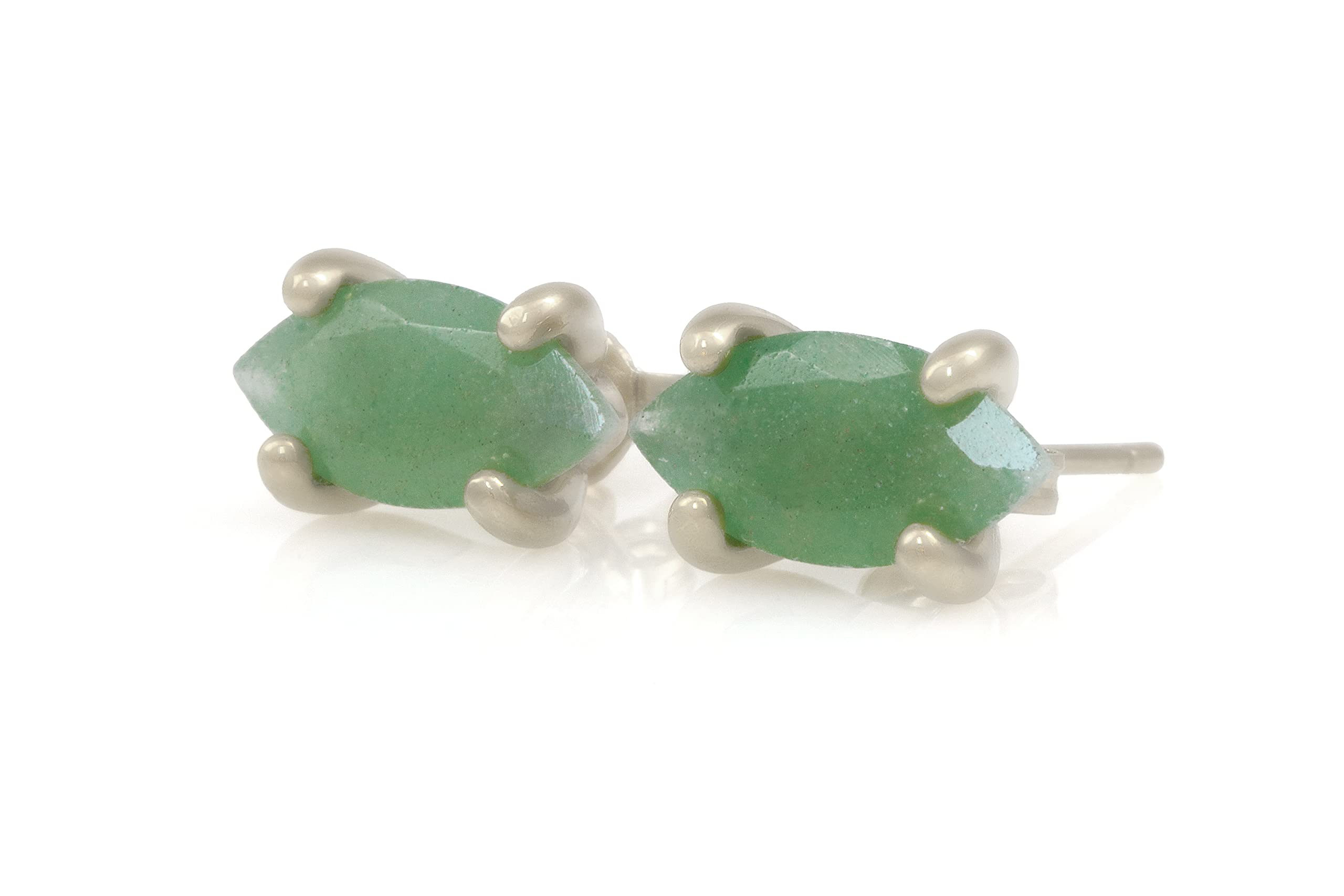 Orecchini Fatti a Mano Avventurina - Orecchini a Perno Argento per Gioielli di Moda e Regalo - Orecchini Verdi Gemma Carini, Orecchini per Tutti i Giorni, Orecchini da Sposa - Gioielli Minimalisti