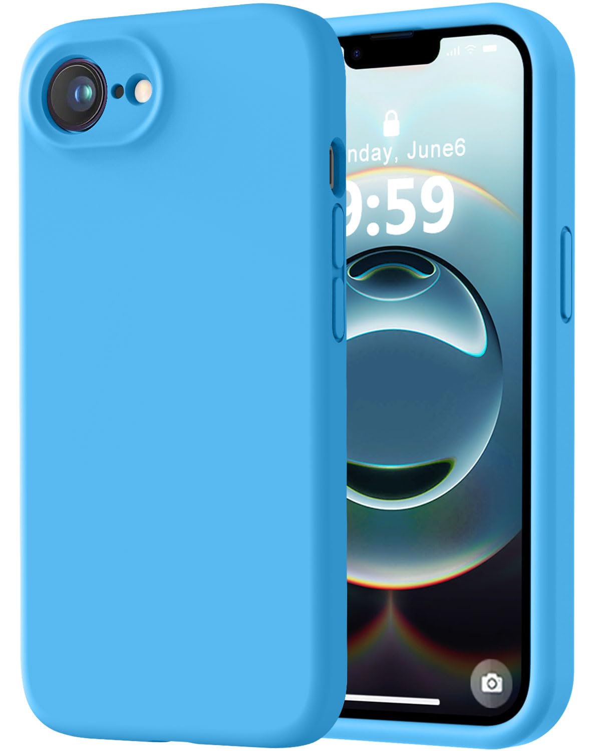 LOVE 3000 Designed for iPhone 16e Case, Premium Silicone with [Soft Anti-Scratch Microfiber Lining] Shockproof Protective Phone Case for Men Women