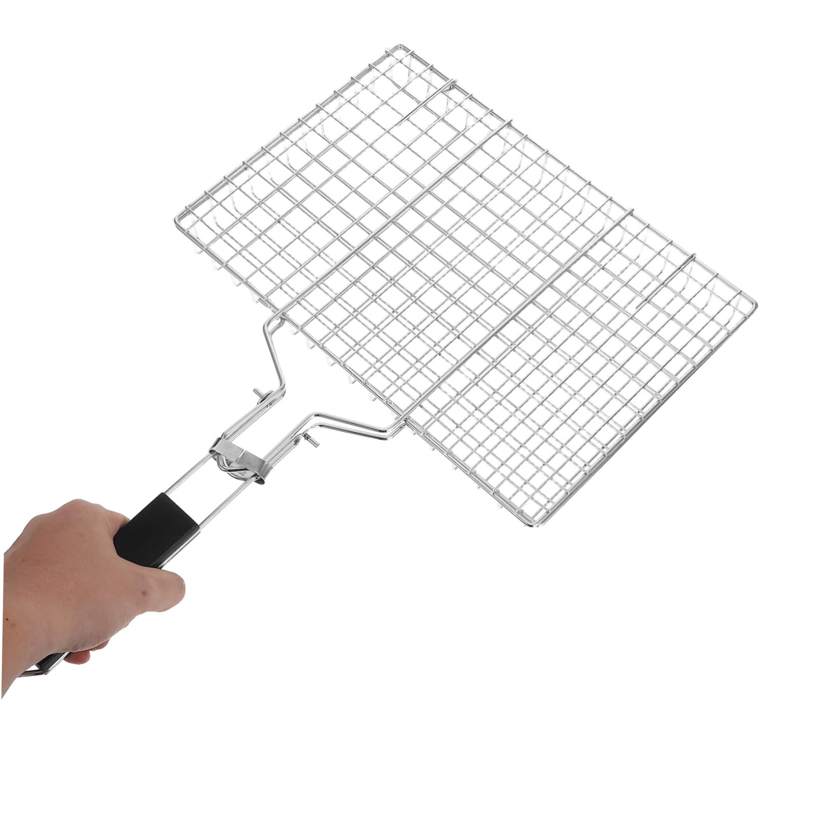 Barbacoa Portátil con Mango Desmontable Utensilio para Asar Pescado y Carne Picnics y Campings Inoxidable Resistente y de Limpiar