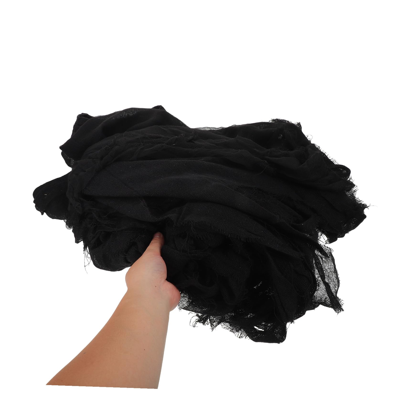 Cape de Costume Halloween à Capuche, Noir en Tissu, Style Médiéval