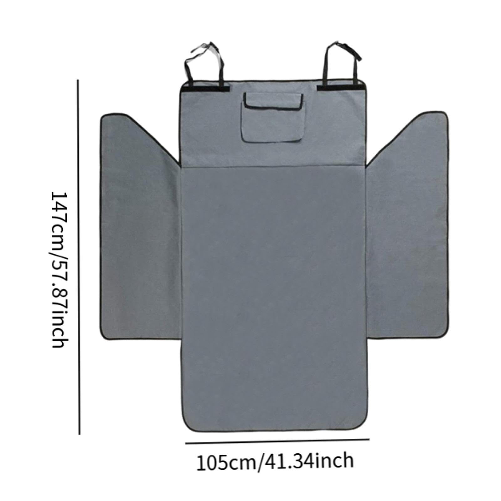 Hunde Kofferraum Schutzmatte Auto Kofferraumauflage Hundematte Sitzschutz Wasserdichtes Und Kratzfestes Oxford Material für Tierhalter Autopflege Reis, Grau, 147cmx105cm