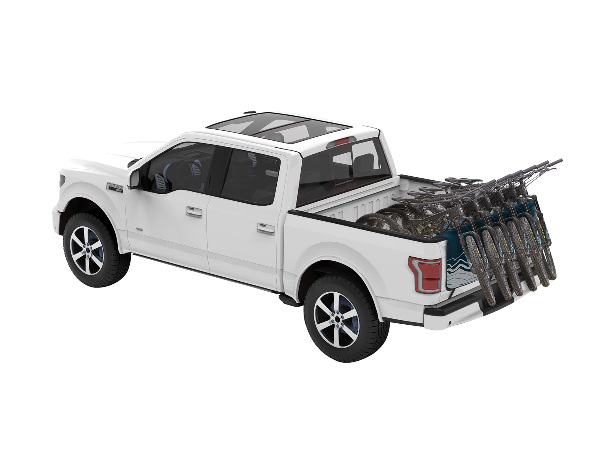 Yakima Gatekeeper Full Size Truck Bed Large Trunk Tailgate Bicycle Rack Pad with Soft Felt Backing, Cradles, and Buckles for 6 Bikes, Cascade Blue