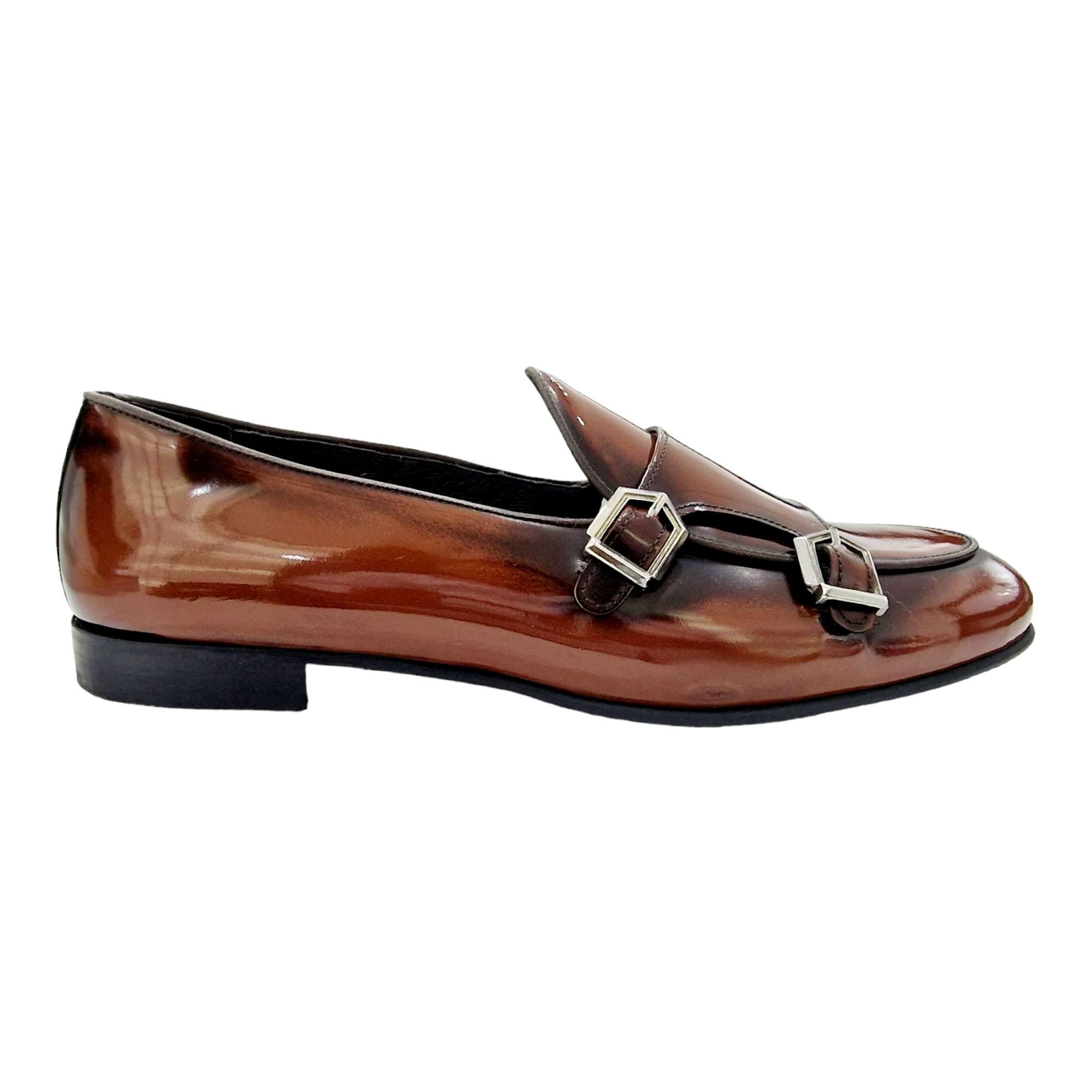 Mocasin Belga Hombre FLORANTIC Doble Monk Hebillas Cuero