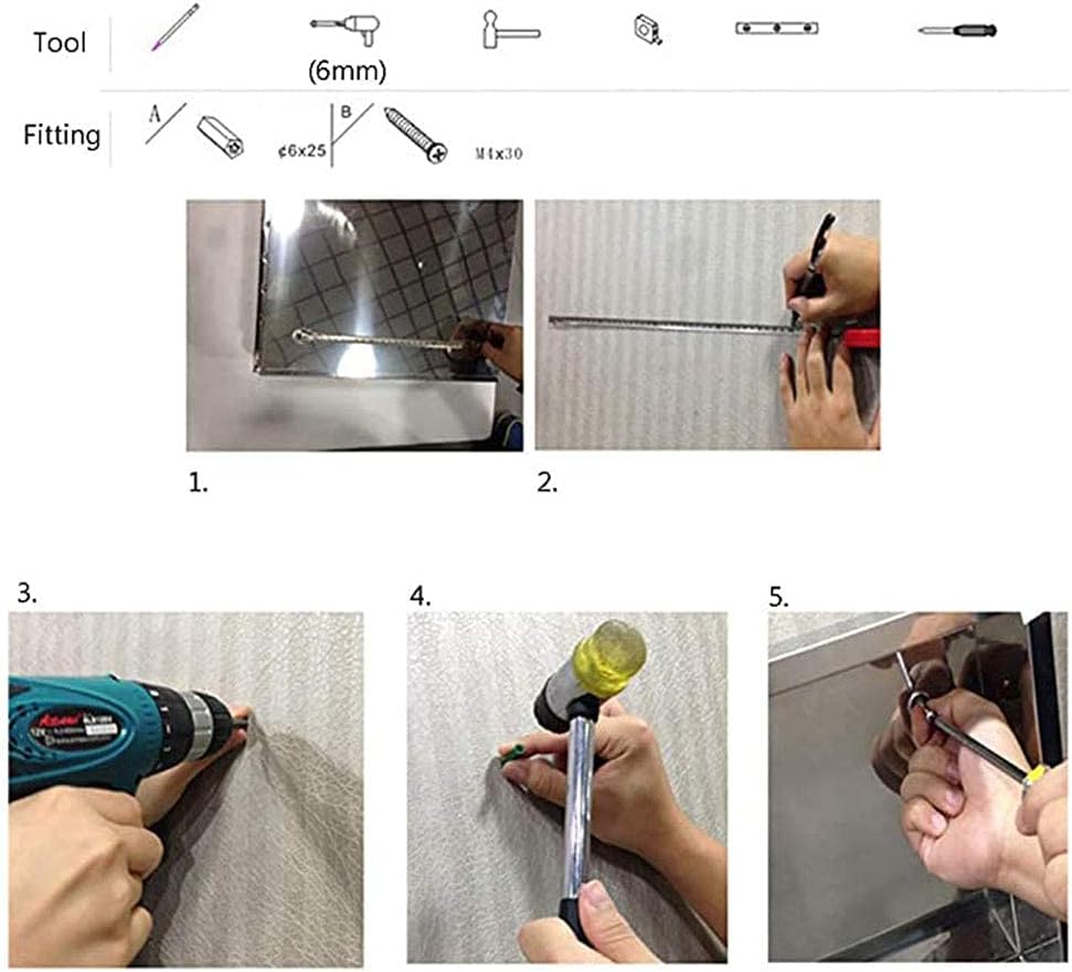 LED Push-Pull Design Bathroom Mirror Cabinet Stainless Steel Wall Mounted Storage Cabinet