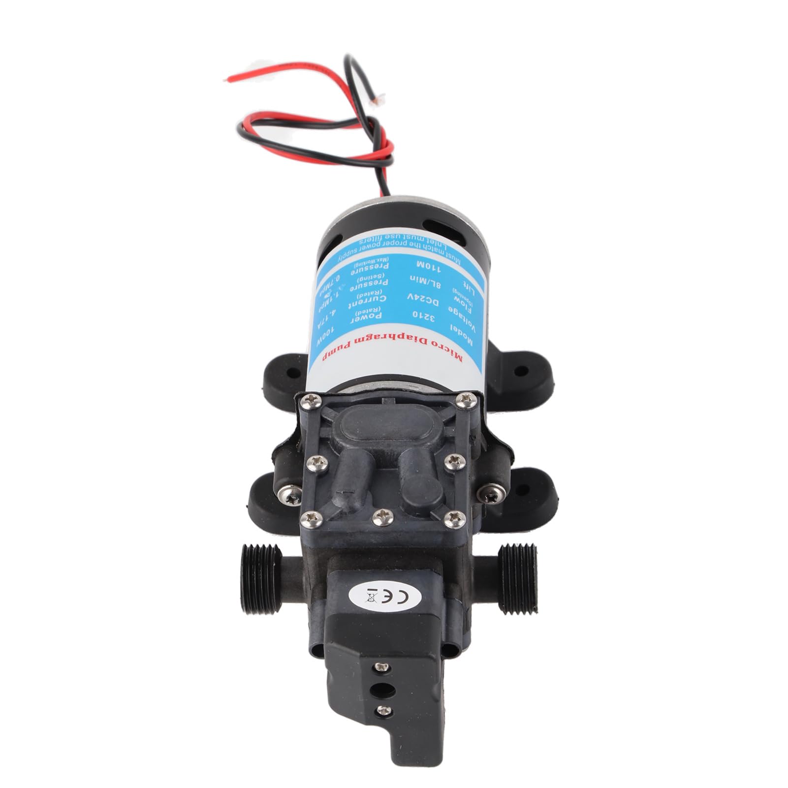 24V 100W elektryczna membranowa pompa wodna, samozasysająca wysokociśnieniowa pompa wodna z przełącznikiem ciśnieniowym do myjni samochodowej wzmacniacz natryskowy