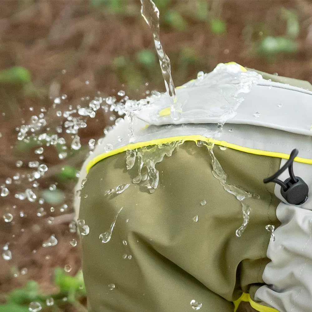 Chaqueta para mascotas, abrigo para perro para clima frío con capucha desmontable, ropa de invierno impermeable con rayas reflectantes de seguridad, ajuste ajustable, traje cálido de nieve para perro