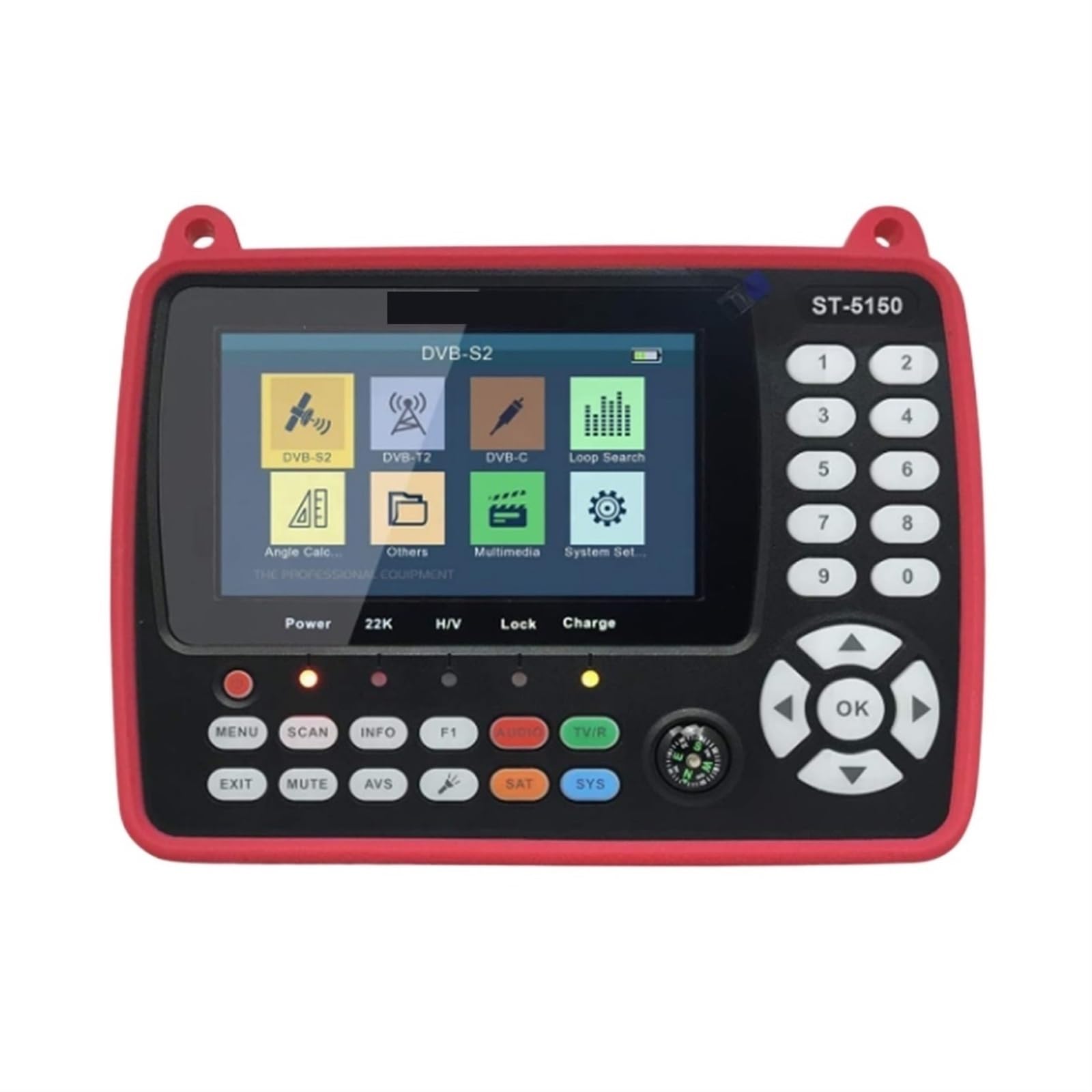Détecteur De Satellite DVB-T2/DVB S2/DVB C H.265 Combo Sat Finder Dvb T2 Récepteur Satfinder 4.3 "écran LCD Couleur DéTection PréCise