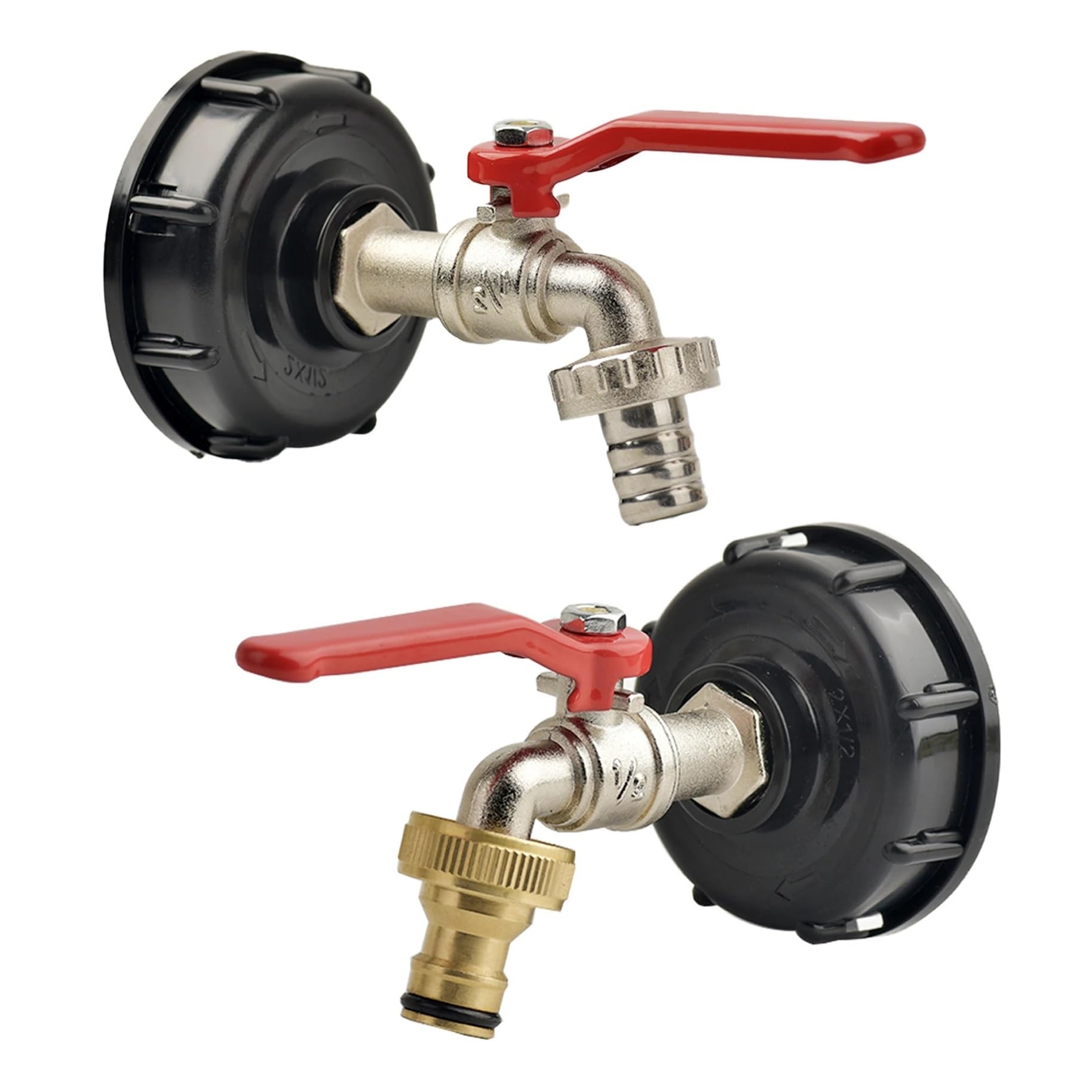 łącznik gwintowany, 1 szt. Adapter do kranu zbiornika IBC S60*6 z grubym gwintem mosiądzu/stopu 16 mm Szybkozłączka Zawór zamienny ogrodowy Domowy(C)
