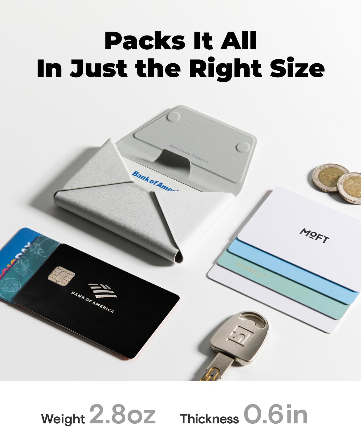 MOFT Magsafe Wallet, 8-Card Holder, Magnetic Phone Stand with Pull to Access Design, RFID Blocking, Angle Adjustment & MOVAS Minimalist Snap Field Wallet for Men Travel Essentials, Misty Cove - Image 4