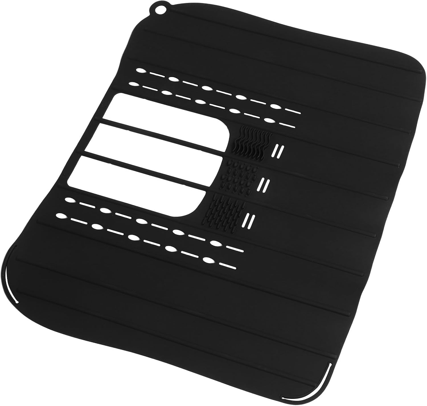 Abaodam Foldable Silicone Bathroom Sink Cover Makeup Brush Mat Black