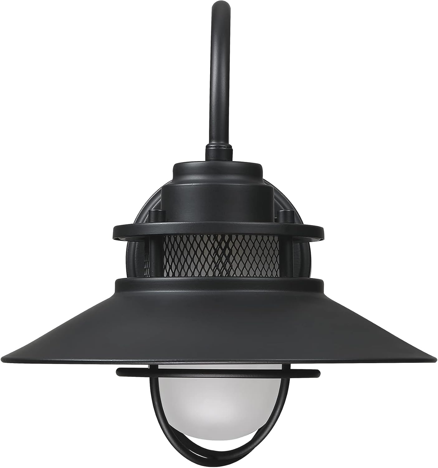 Black Farmhouse Gooseneck Barn Light Dusk to Dawn - Outdoor Wall Lantern with Photocell Sensor Porch Light Dusk to Dawn Outdoor Sconce for Barn Garage Patio, E26
