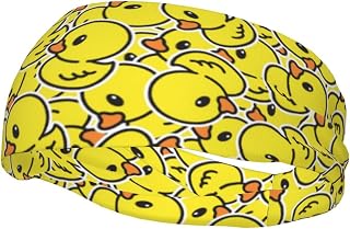 Cute Duck Print Sports Headbands for Women Men Cute Duck Sweatband Headbands for Skiing, Cycling, Yoga, Hairband