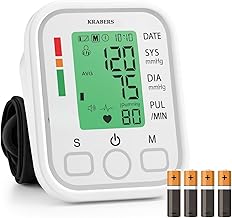 KRABERS Automatic Blood Pressure Monitor DMBP03 | Large Display, Digital BP Machine with Voice, One-Touch Use, Accurate Cuff Sphygmomanometer, Home BP Monitor for Adults, Elderly Patients(FIVE YEARS WARRANTY)