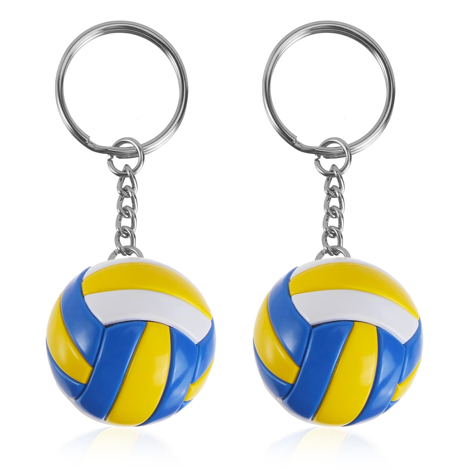 Ciondolo Pallavolo 2 Pezzi - Portachiavi Sport Giocatore Di Pallavolo A Forma Di Palla - Ornamento per Natale
