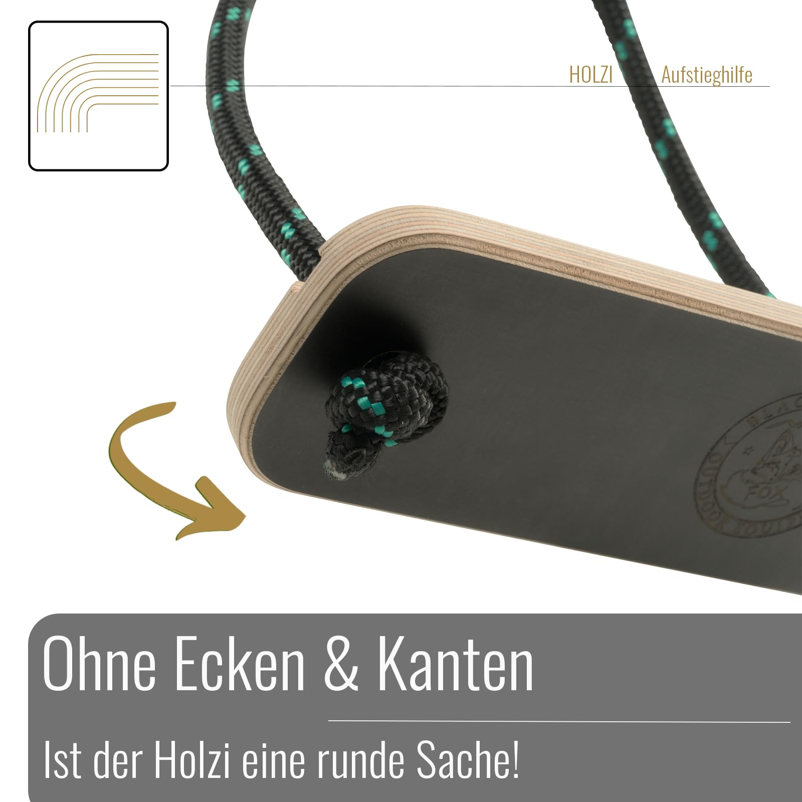 HOLZI/KRAXLER Camper Aufstiegshilfe – Trittstufe mit Tablet-Halterung für Heckbett, VW Grand California, Knaus, Adria (Aufstieghilfe Holzi)