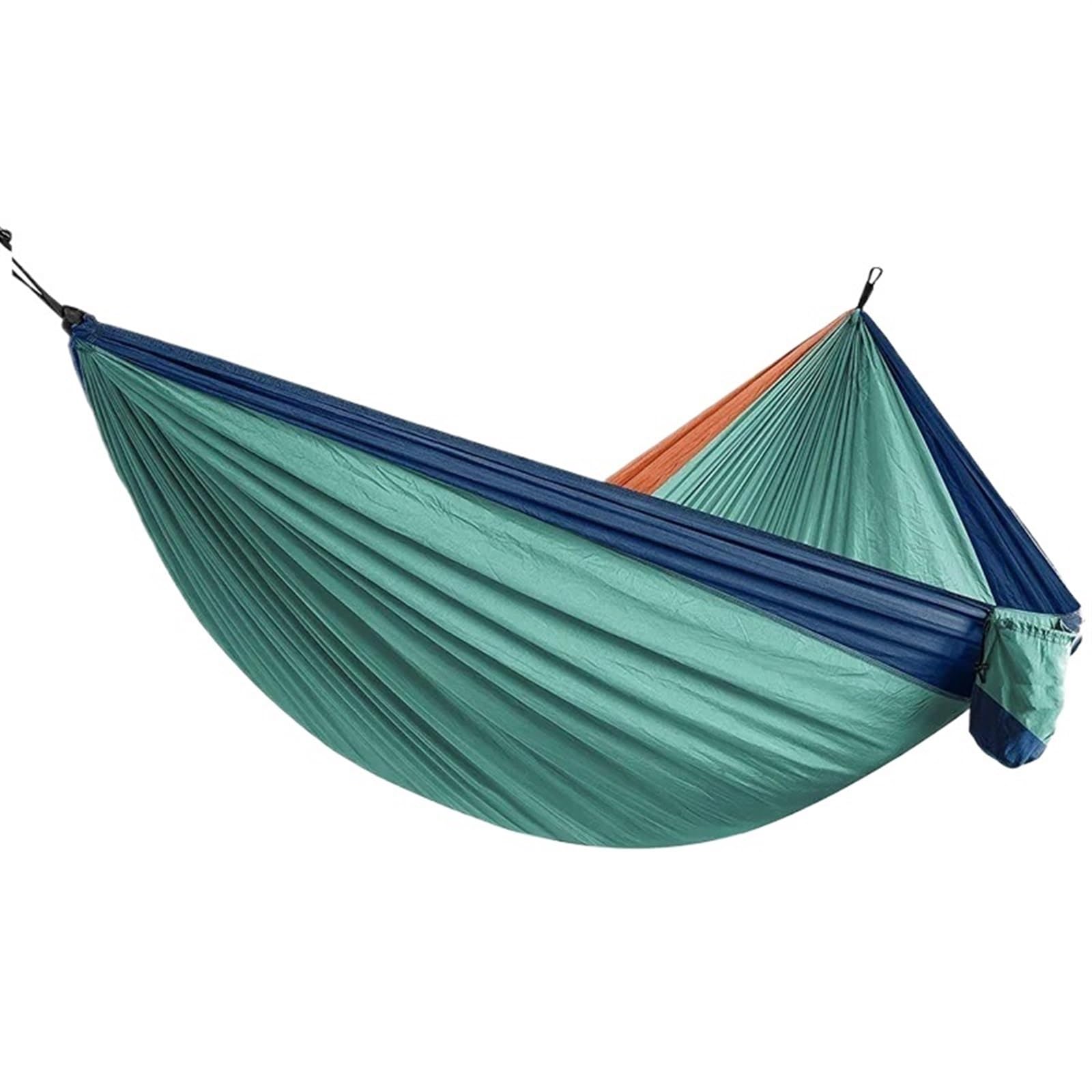 Ultra große, leichte Camping-Hängematte für 2 Personen, perfekt für Überleben, Garten, Entspannung, Reisen und Outdoor-Abenteuer (Blau & ge)