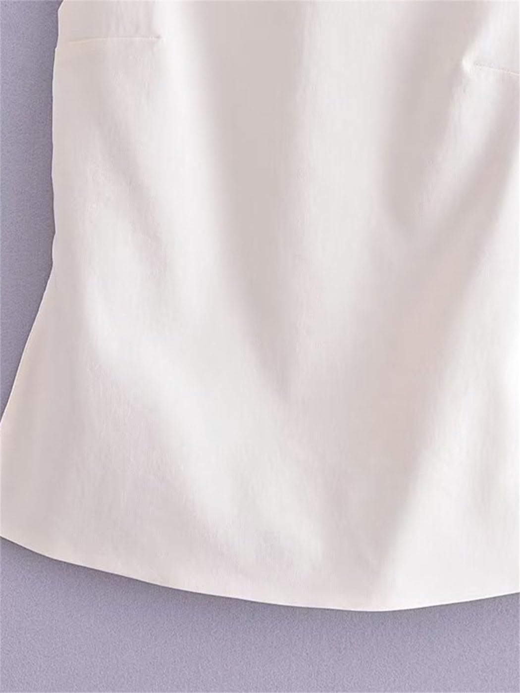Women Daily Vintage Solid Lace Up Backless Camisole Thin Straps Square Collar Chic Lady
