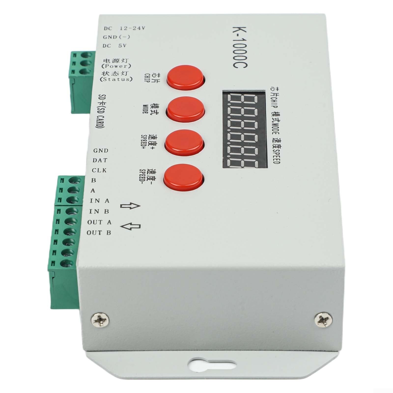 K-1000C kontroler taśmy LED, programowalny moduł sterowania do WS2812B WS2811 APA102C moduły LED i panele LED z biblioteką efektów LEDEDIT