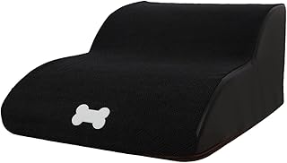 3 Floor Dog Stairs,Dog Stairs for Bed,Doggie Steps for Small Dogs for High beds,Doggie Stairs for Small Dogs or High Beds,Pet Stairs for Old Dog Small Dogs Cat ( Color : Black , Size : 2 layer )