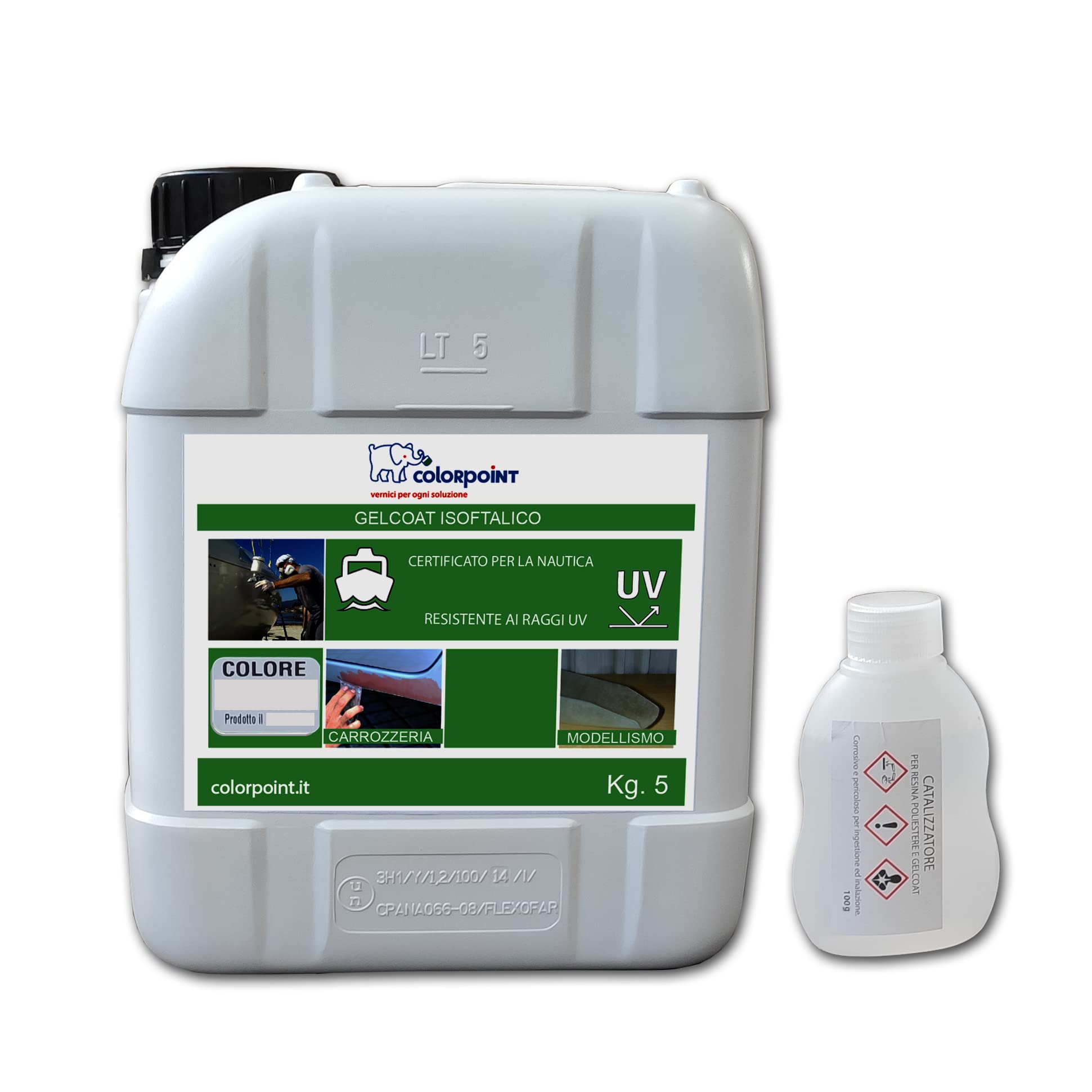 Gelcoat 1KG - 5 KG BIANCO - VARI RAL (RAL 9010 5KG)