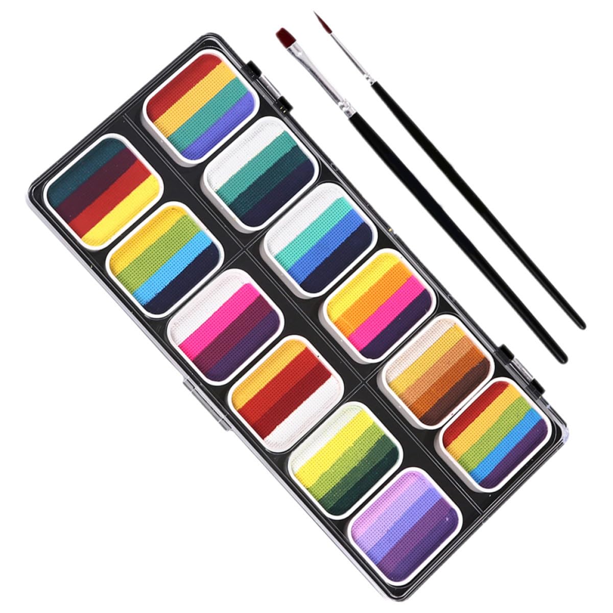 Kit de Maquillage 12 Couleurs, Pigments Poudre, 1 Set Peinture Visage