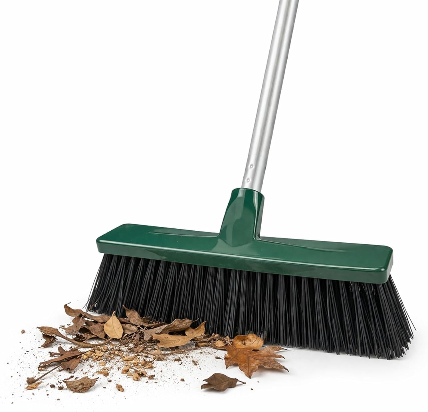 LSC 12'' Outdoor Yard Broom Heavy Duty Garden Brush with 120cm Metal Handle Hard Bristle Sweeping Brush for Patios, Decking, Driveways & Pathways (PACK OF 1)