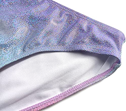 Image of SHEKINI Girl's Halter Bikini Set Silver Stamping Beach Sport Two Piece Swimsuit Kid Swimwear