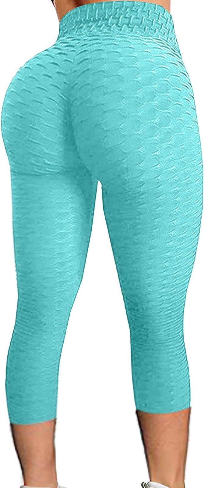 Youmymine High Waisted Butt Lifting Leggings for Women Anti Cellulite Scrunch Tummy Control Workout Yoga Pants