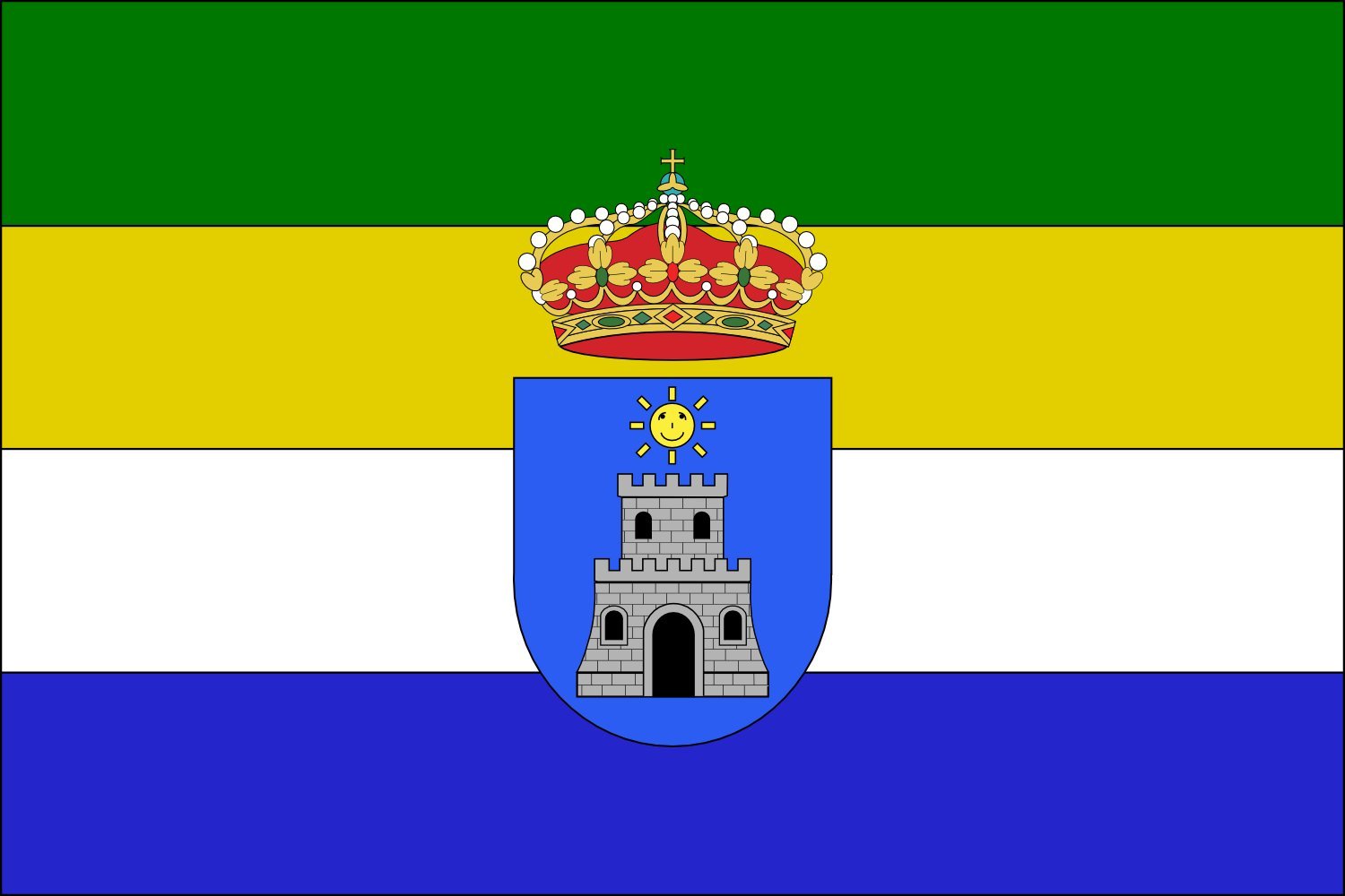Drapeau Large Cazalilla en tissu renforcé résistant aux UV de la région de Jaén