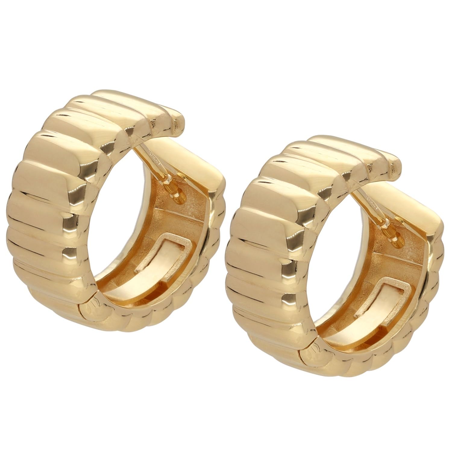trendor Damen-Ohrringe Creolen 925 Silber Vergoldet 16 mm 68191 | zauberhafter Ohrschmuck für Frauen, elegante Geschenkidee und edles Accessoire,