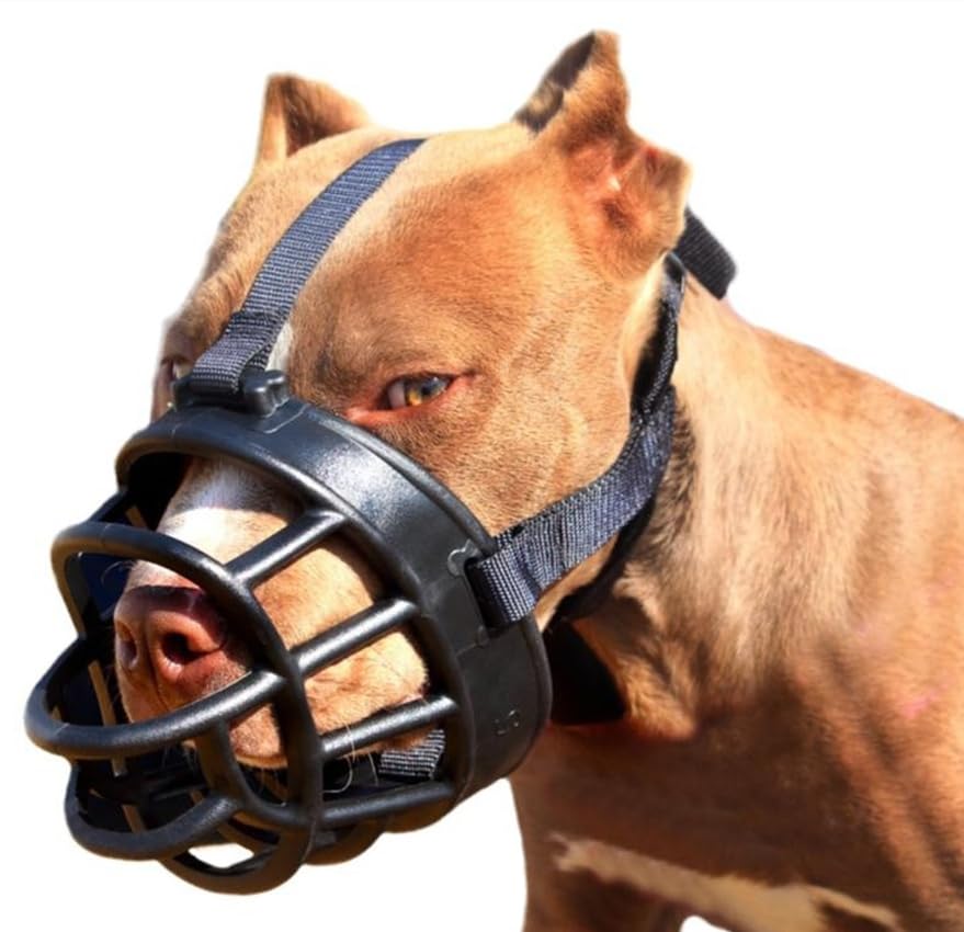 Bozal de goma,Negro,Talla 5,Bozal para Perros,bozales de Silicona de Cesta Suave para Perros,Evita morder Masticar y ladrar,Permite Beber y jadear,18-35cm/5-50kg,para Pequeño,Mediano y Grande Perro