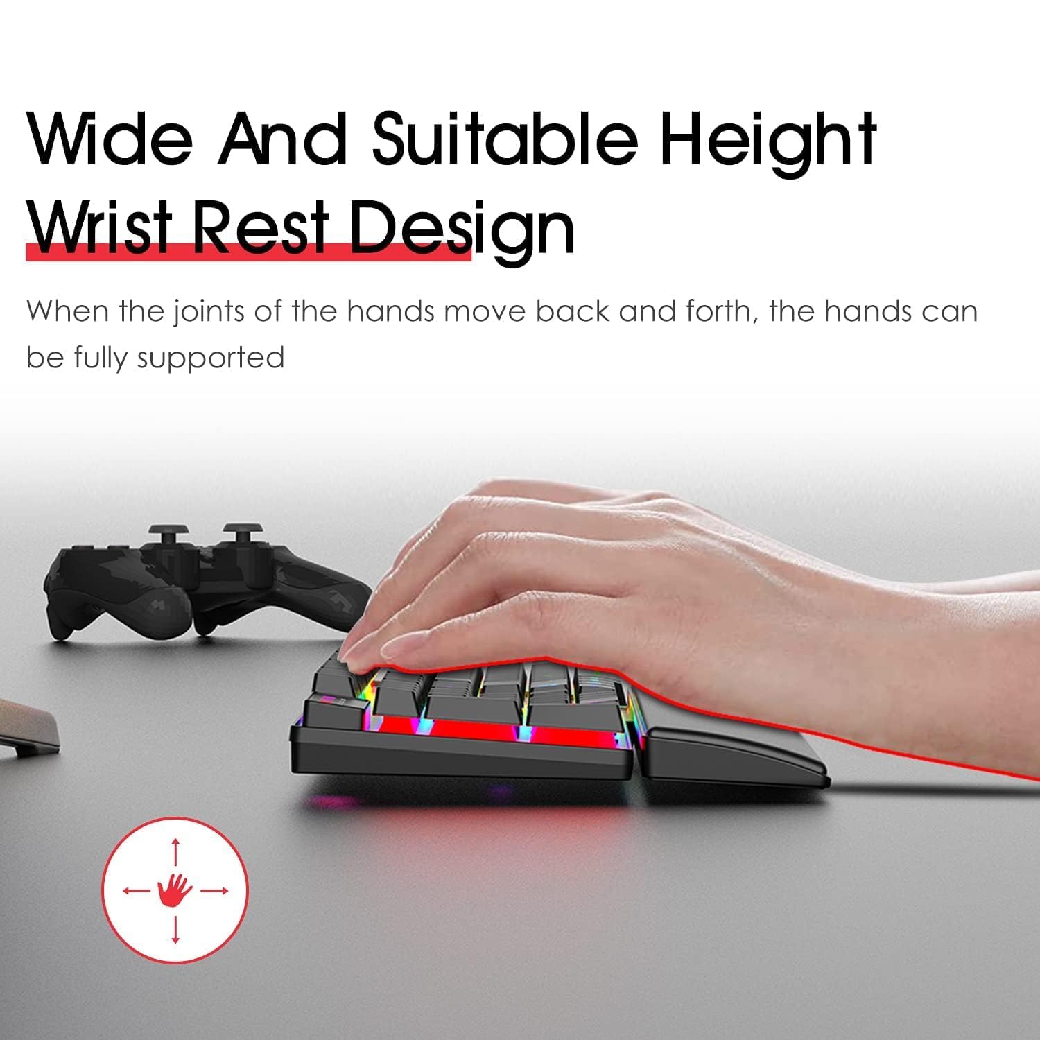 Repose-poignets Ergonomique Pour Clavier Rembourrage En Gel Base Antiderapante P552237956