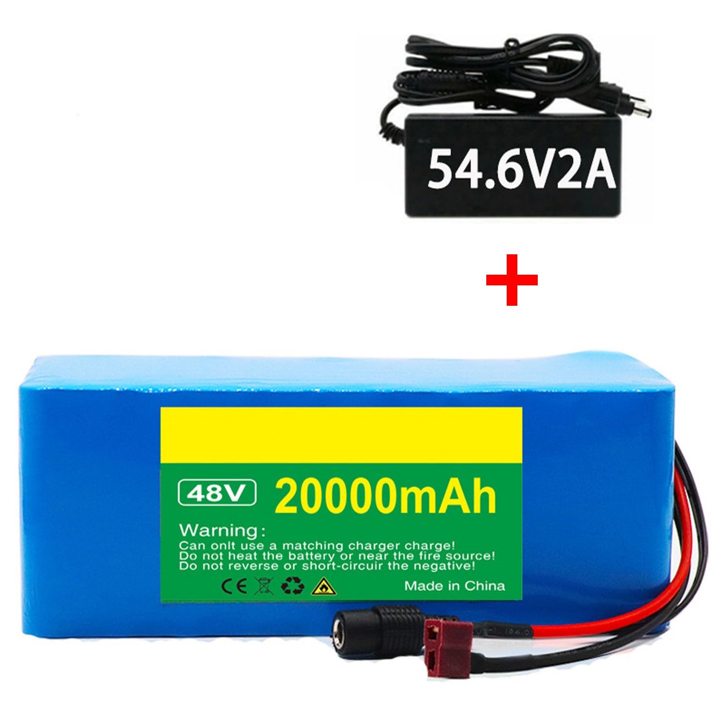 Batteria Al Litio 48V 20Ah Per Scooter Elettrico - 13S3P, 30A, Impermeabile, Con Caricabatteria