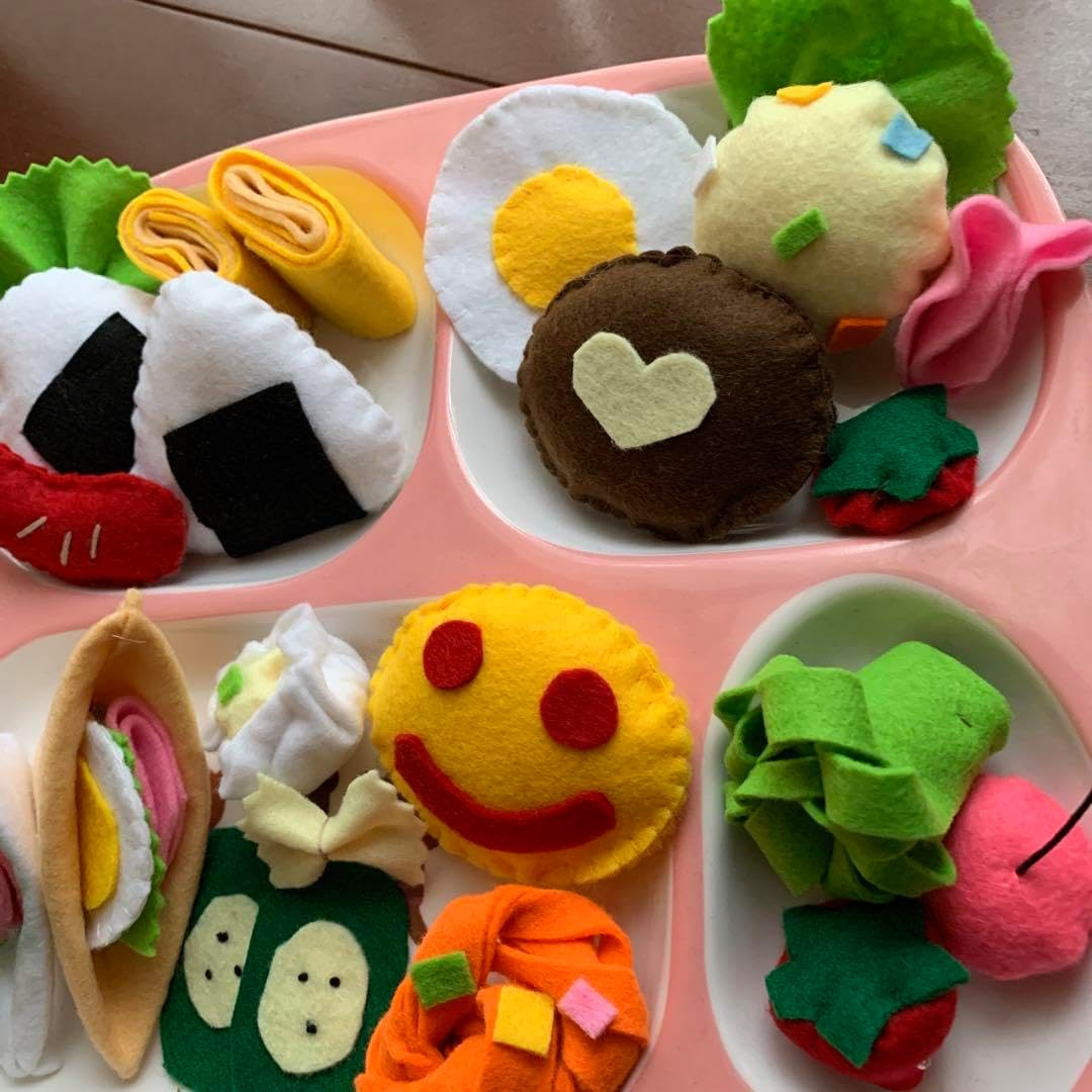 フェルトおままごとプレートランチセットBサンドイッチ