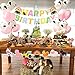 Faisichocalato Farm Animals Happy Birthday Banner, Party Decorations Set for Barnyard Farm Themed Birthday Baby Shower Party Supplies, Set of 3