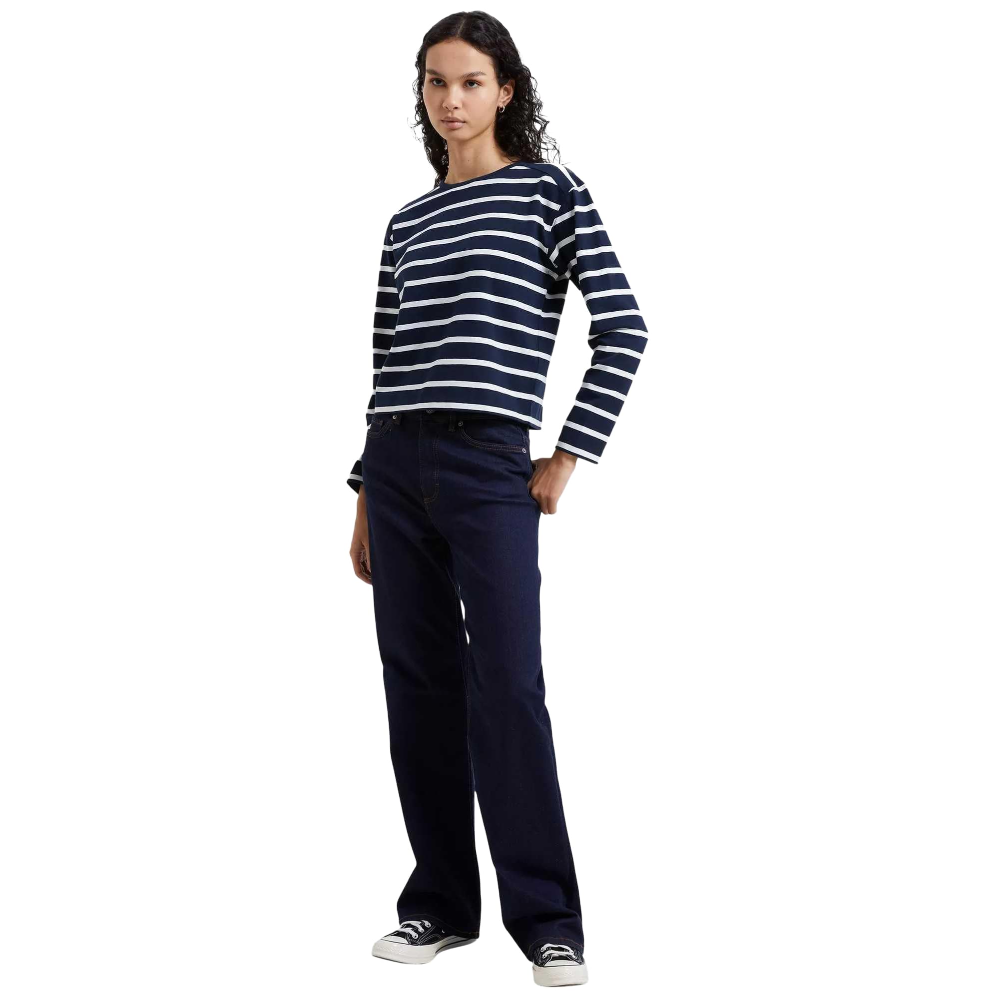 Rallie Stripe Slash Neck Top