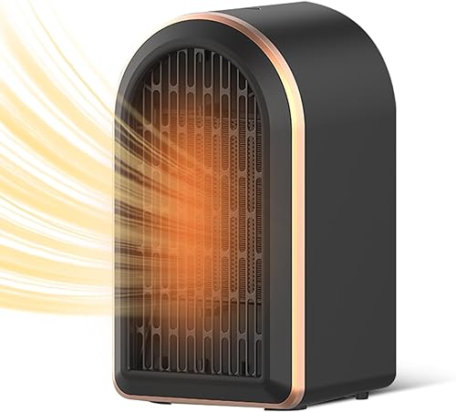 Wokyt Calentador eléctrico inteligente de espacio, calentador portátil de bajo ruido de 1200 W, calefacción rápida y silenciosa para uso en