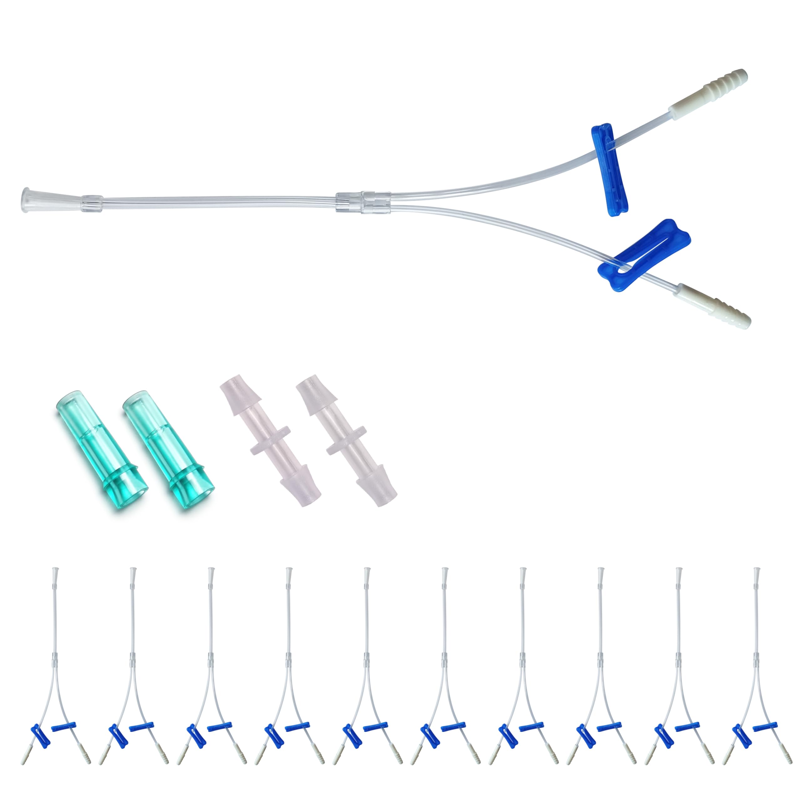 Divisor de tubos de oxígeno en T, tubo de oxígeno de 3 vías con válvula, viene con conector macho/hembra