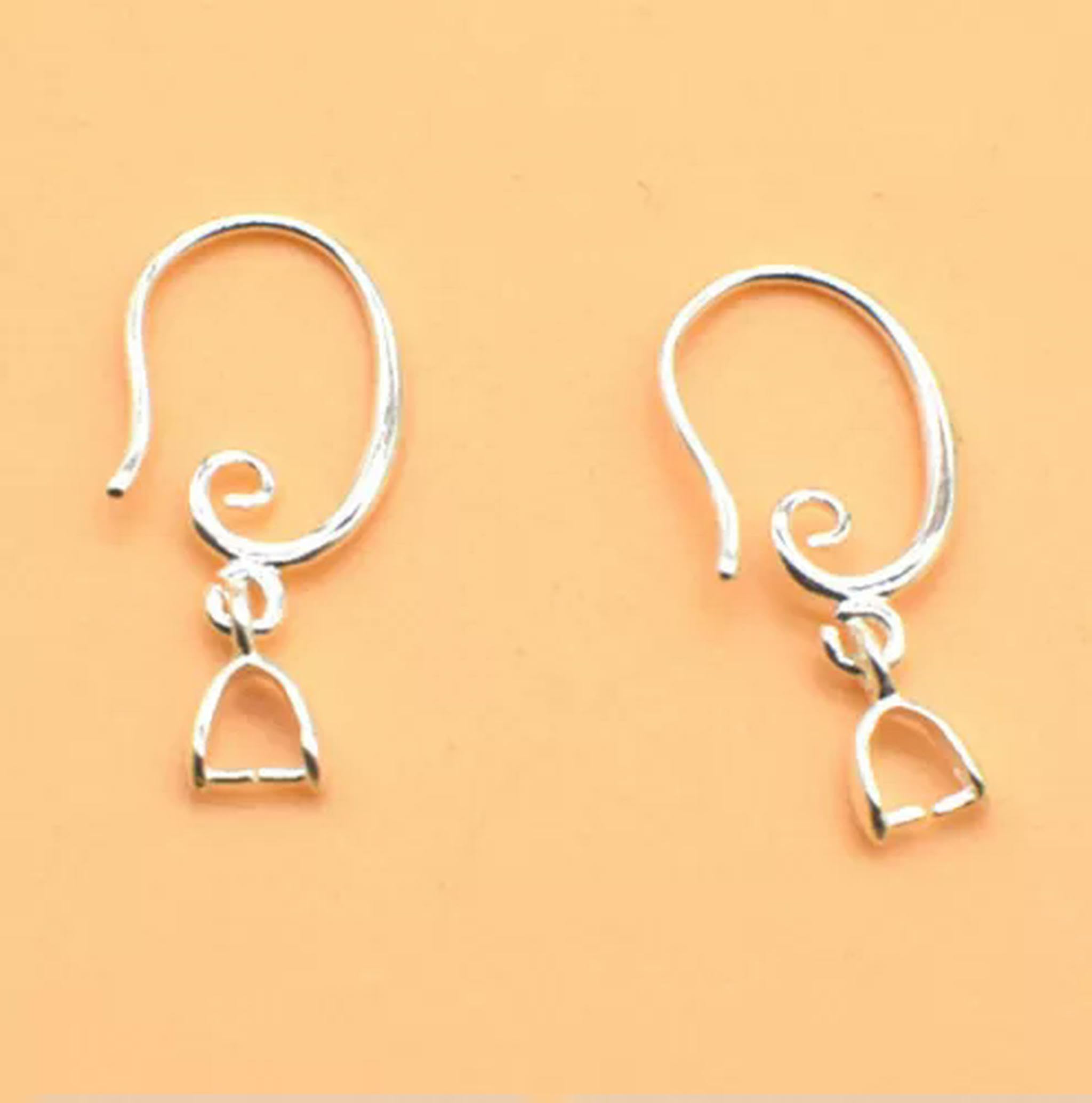 50-500 Piezas de Ganchos de Plata para Pendientes, Accesorios de joyería, 500 Piezas