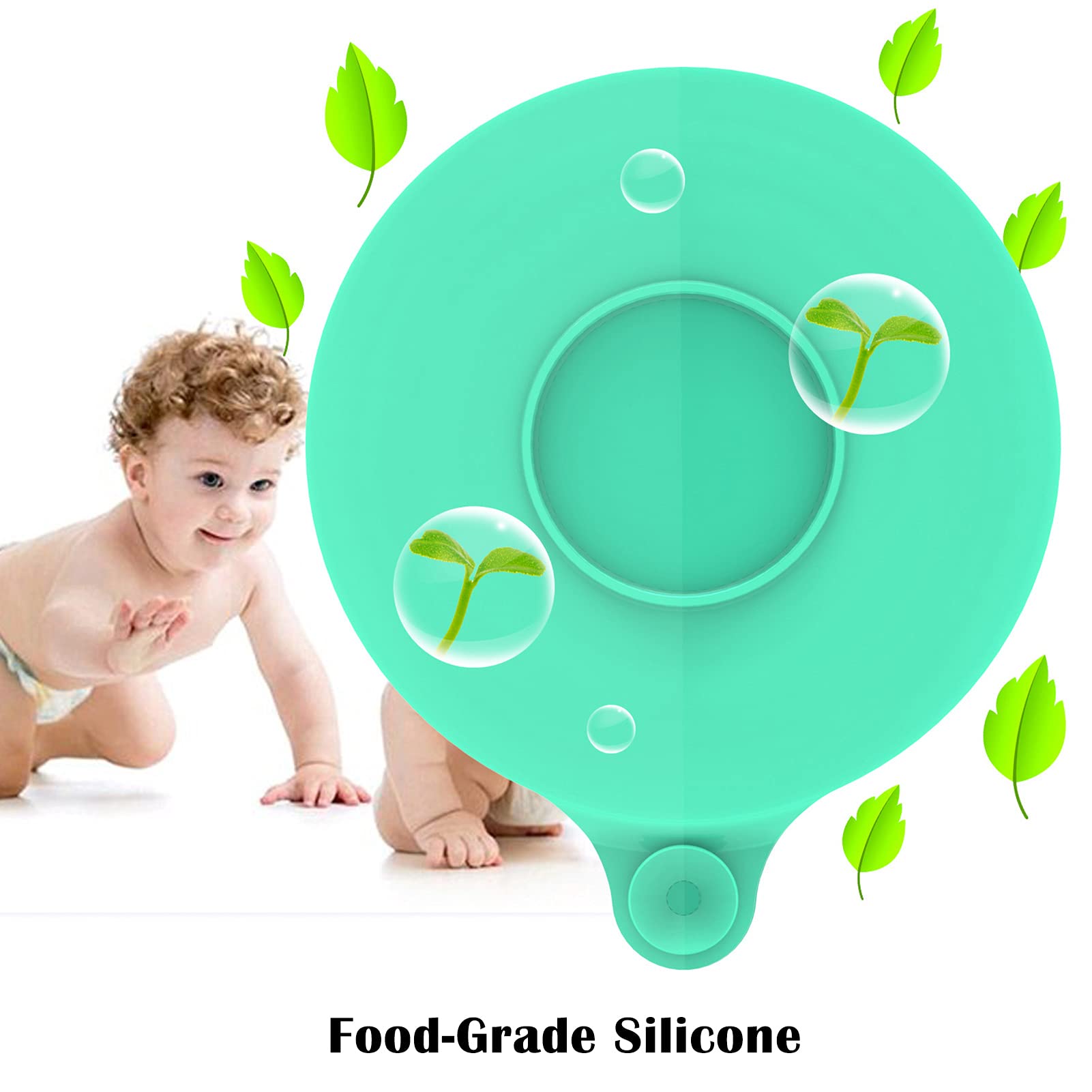 Tappo Di Scarico Universale Tappo Per Vasca Bagno in Silicone Coperchio Per Trappola D'acqua Per Cucina E Bagno, Coperchio Per Scarico A Pavimento Multifunzione Resistente Agli Odori,Verde,2 Pack