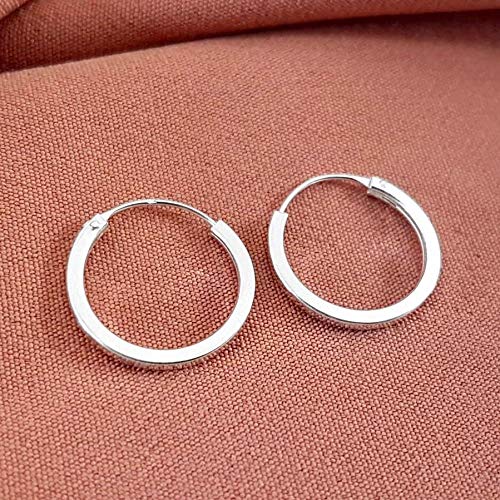 Brinco Masculino Argola Lisa de Prata Pura 925