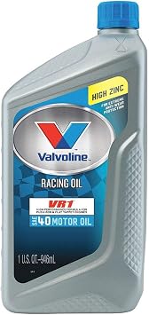 Valvoline ValvolineMotor Oil, VR1, 40W, Conventional, 1 qt Bottle, Each