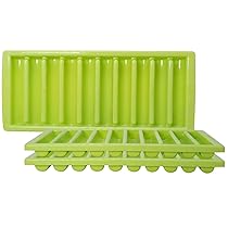 Wonder Plastic Prime Roller Fridge Ice Tray Set, 3 pc Ice Tray with 10 Cube, Green Color