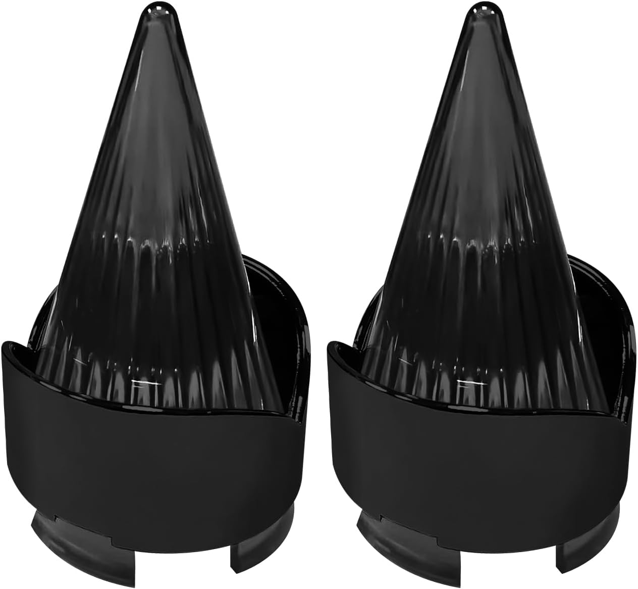 Smoke Bullet Turn Signal Light Lens Cover Fit for Harley Softail Street Glide Road Glide Fatboy Sportster Dyna De-luxe Bikes (Not for Sealed LED Harley Lights&Pancake-style Lens) (Black Smoke)