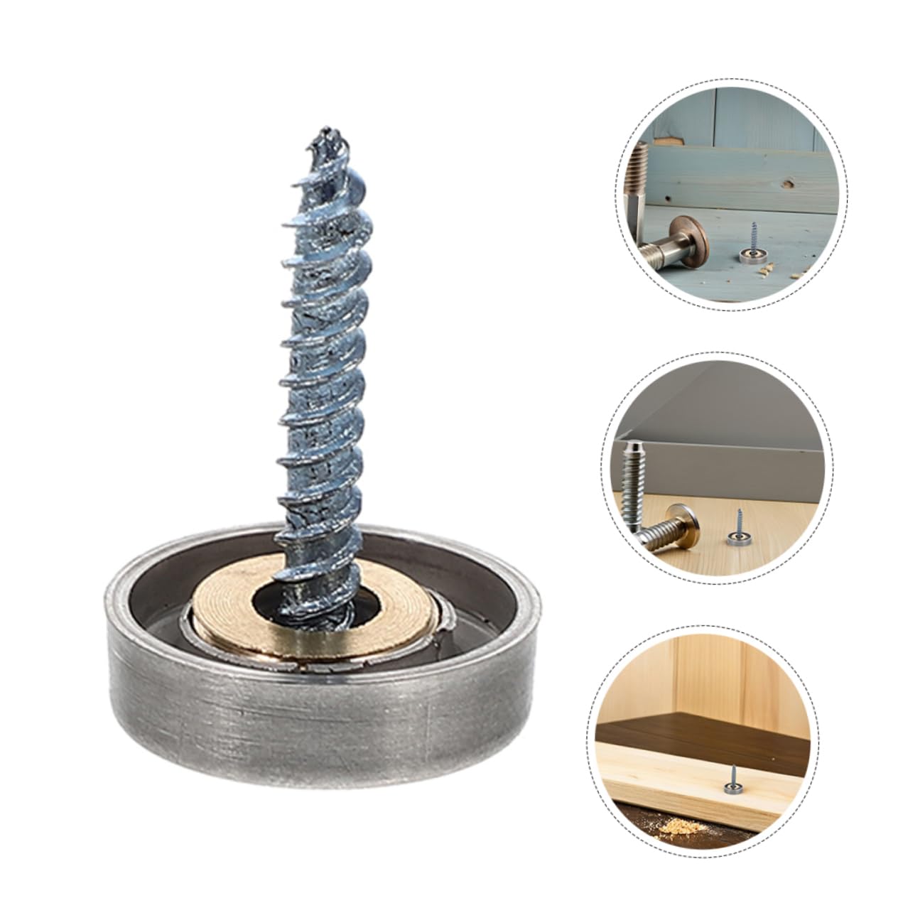 12pcs Stainless Steel with Decorative Caps Mirror Nails Thickened