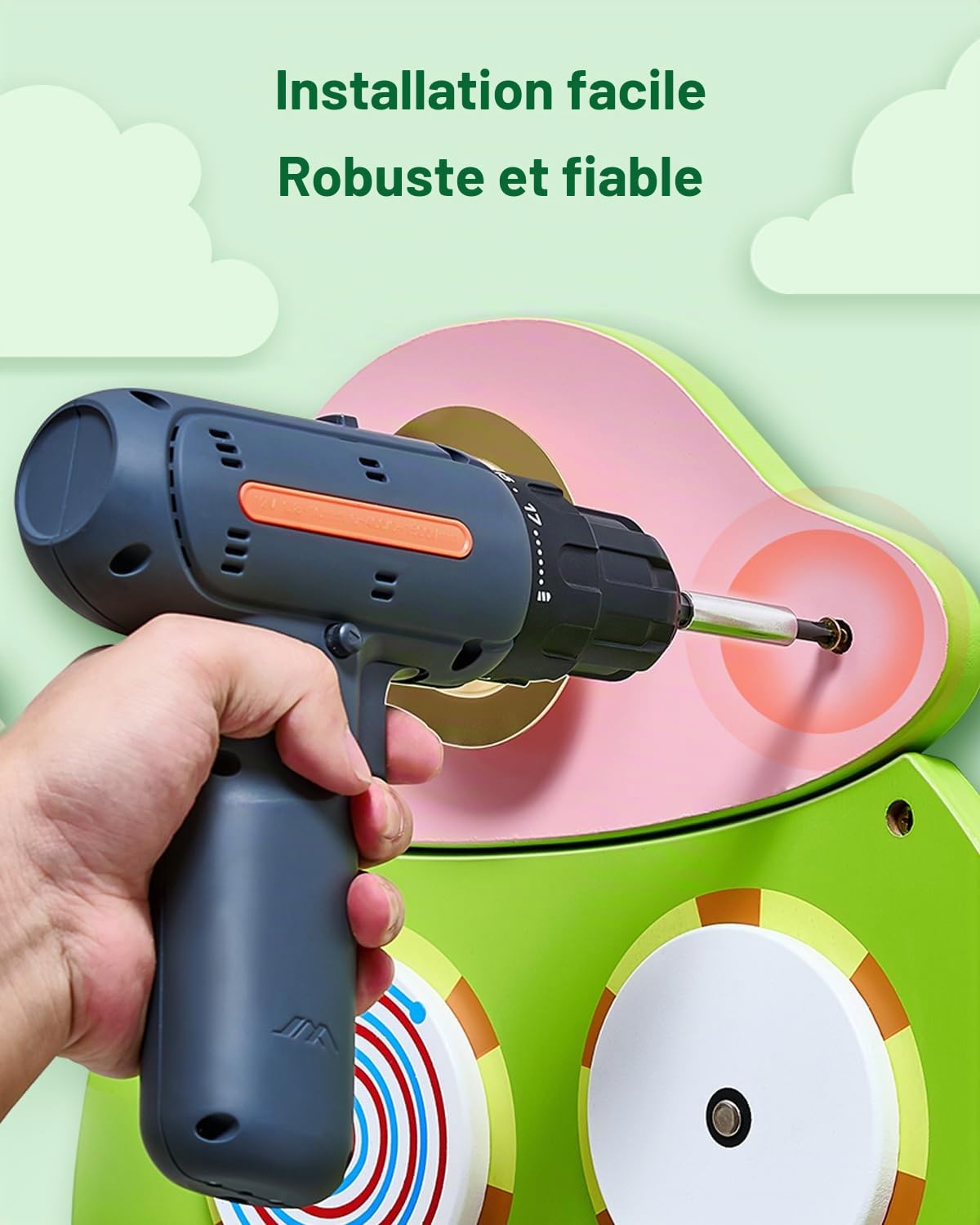 VEVOR Panneau Mural Sensoriel Chenille pour Enfants, Tableau d'Activités Montessori avec 12 Jeux, Jouet Éducatif Interactif pour Enfants de 3 à 12 Ans, Crèche, Maternelle, Garderie, Salle de Jeux