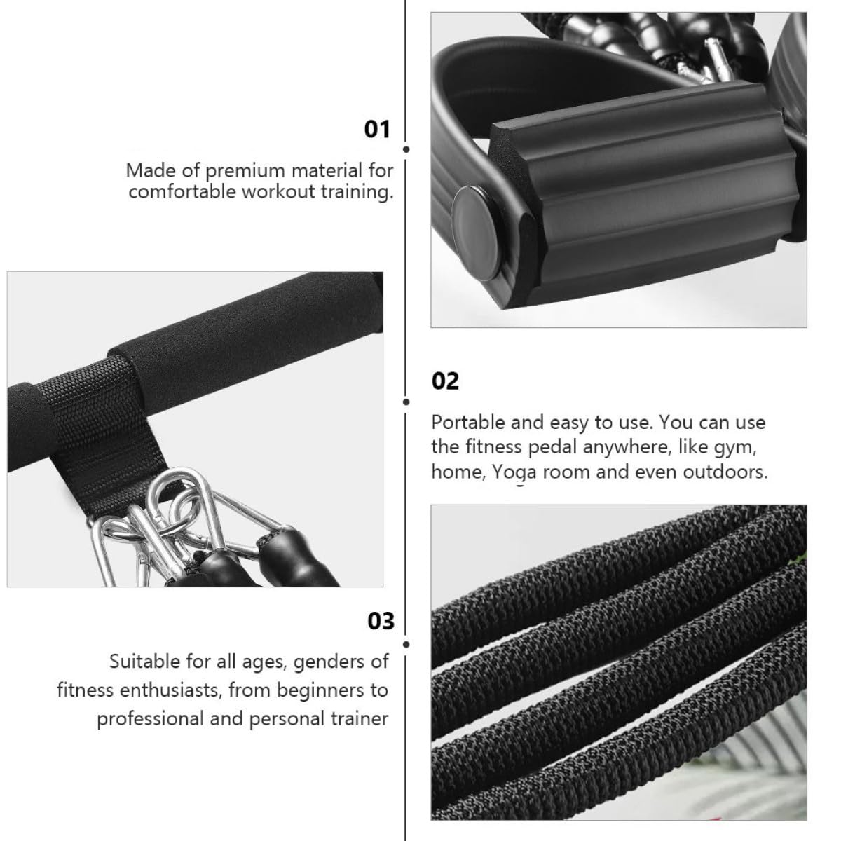 Yoga Pedalzugseil 1 Satz aus Latex für Yoga und Home Gym