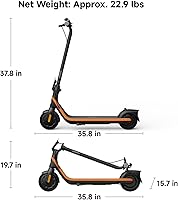 Vista 77 de Segway Ninebot eKickScooter - Electric Scooter for Kids 6-14, w/t Adjustable Handlebar Height (Only C2 Pro) for Riders up to 132 lbs, Includes New