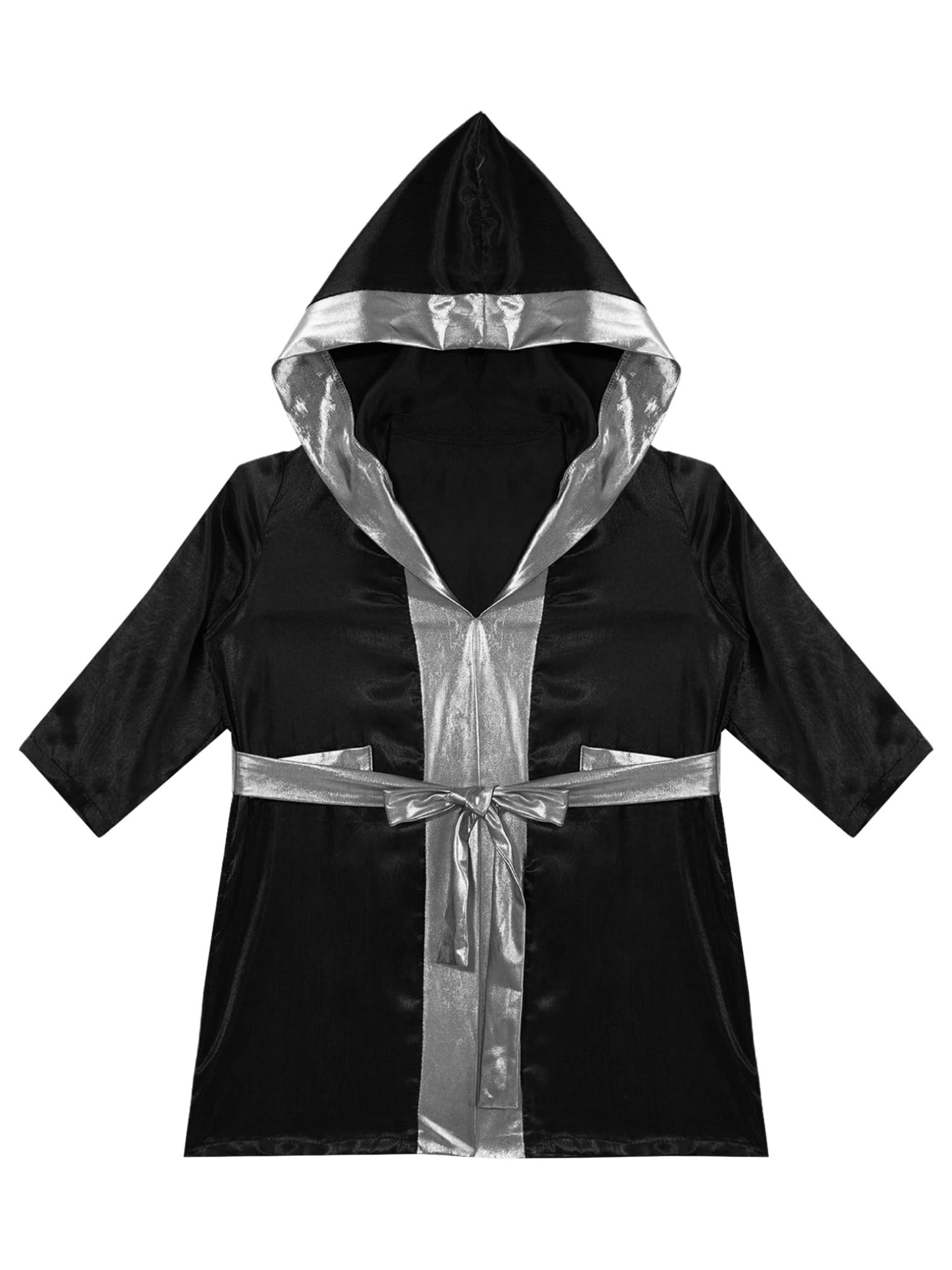 renvena Accappatoio Boxe per Bambini Adulti Pantaloncini Muay Thai Kick Boxing per Arti Marziali MMA + Guantoni da Boxe Accessorio per Costume Sportivo