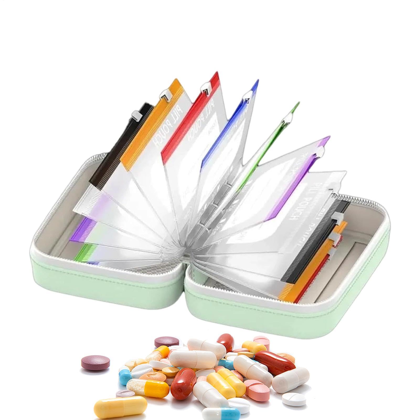 Pastillero para evitar olvidos diarios con bolsas codificadas para suplementos del hombre